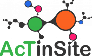 The AcTinSite logo which shows a network of interconnected nodes