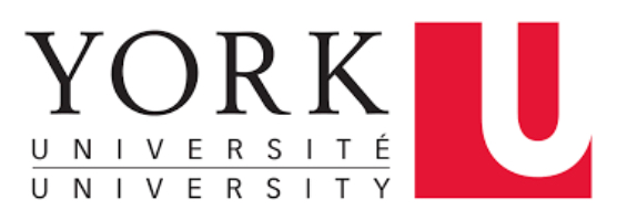 York Univeristy Logo. York Universite/University with a red square with a U on the right side.